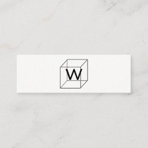 Monogram ingesneden/bedrijf mini visitekaartje