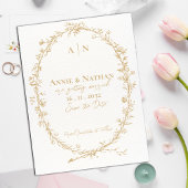 Monogram ingewikkeld ontwerp Lijst bruiloft Aankondigingskaart