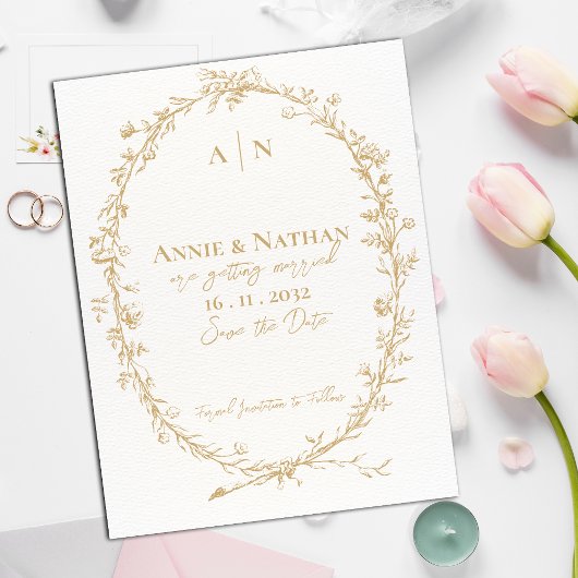 Monogram ingewikkeld ontwerp Lijst bruiloft Aankondigingskaart