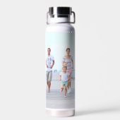 Monogram Initiaal 9 Fotocollage 3 quotes Waterfles (Achterkant)