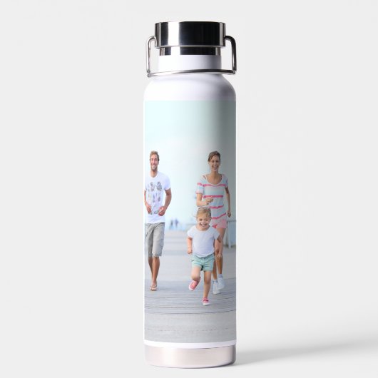 Monogram Initiaal 9 Fotocollage 3 quotes Waterfles (Achterkant)