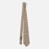 Monogram Initiaal A Elegante Vintage Bloem Stropdas (Achterkant)