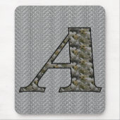 Monogram Initiaal A Hortensia Bloemen Muismat (Voorkant)