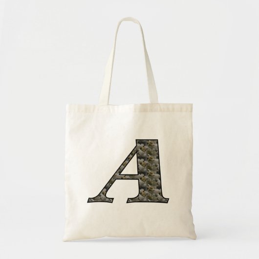 Monogram Initiaal A Hortensia Bloemen Tote Bag (Voorkant)