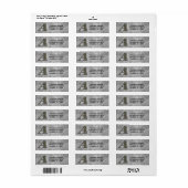 Monogram Initiaal A Hortensia Retouradres Etiket (Full Sheet)