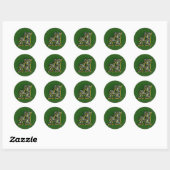 Monogram Initiaal A Madeliefjes Bloem Kunst Ronde Sticker (Vel)