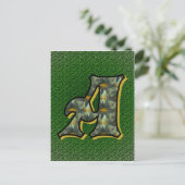 Monogram Initiaal A Madeliefjes Bloemkunst Briefkaart (Staand voorkant)