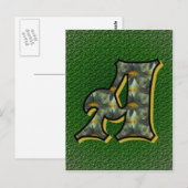 Monogram Initiaal A Madeliefjes Bloemkunst Briefkaart (Voorkant / Achterkant)