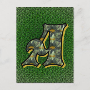 Monogram Initiaal A Madeliefjes Bloemkunst Briefkaart