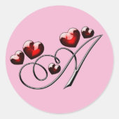 monogram initiaal A stickers (Voorkant)