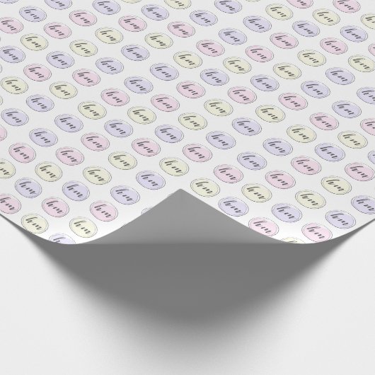 Monogram Initiaal Aangepaste Logo Cadeaupapier (Hoek)