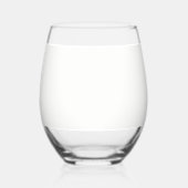 Monogram Initiaal Adres of Bruiloft Wijnglas Zonder Voet (Achterkant)