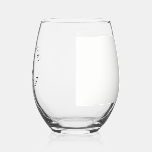 Monogram Initiaal Adres of Bruiloft Wijnglas Zonder Voet (Links)