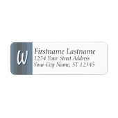 Monogram/Initiaal Adresetiketten Etiket (Voorkant)