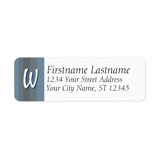 Monogram/Initiaal Adresetiketten Etiket (Voorkant)