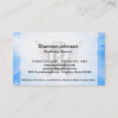 Monogram initiaal B alfabet letter met engel vleug Visitekaartje (Achterkant)