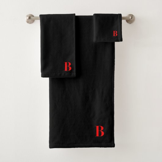 MONOGRAM INITIAAL B BATTE TOWEL SET BAD HANDDOEK (Insitu)