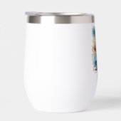 Monogram Initiaal B Blauw Bloemenschildering Water (Rechts)