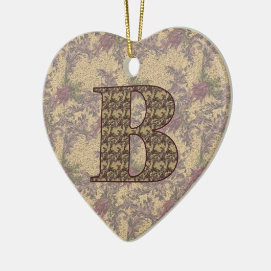 Monogram Initiaal B Elegant Floral Ornament (Links)