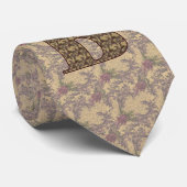Monogram Initiaal B Elegante Vintage Bloem Stropdas (Opgerold)