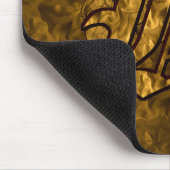 Monogram Initiaal B Gouden Pioen Mousepad Muismat (Hoek)