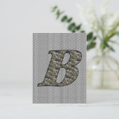 Monogram Initiaal B Hortensia Bloemen Briefkaart (Staand voorkant)