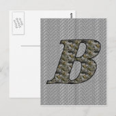 Monogram Initiaal B Hortensia Bloemen Briefkaart (Voorkant / Achterkant)