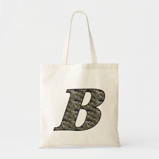 Monogram Initiaal B Hortensia Bloemen Tote Bag (Voorkant)