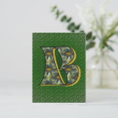 Monogram Initiaal B Madeliefjes Bloem Kunst Briefkaart (Staand voorkant)