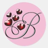 monogram initiaal B stickers (Voorkant)