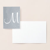 Monogram Initiaal Blank binnen Folie Opmerking Kaa Folie Kaarten (Display)