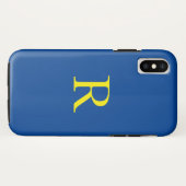 Monogram Initiaal Blauw Geel Kleurrijk Bright 2020 Case-Mate iPhone Case (Achterkant (horizontaal))