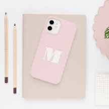 Monogram Initiaal Blush Pink Modern