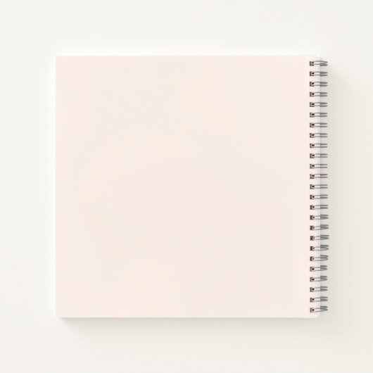 Monogram Initiaal Blush Roze Elegant Vrouwelijk Notitieboek (Achterkant)