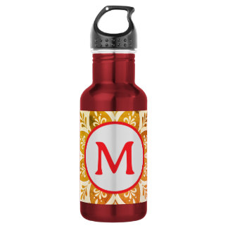 Monogram Initiaal Boho Mandala  Waterfles