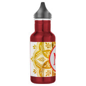 Monogram Initiaal Boho Mandala Waterfles (Links)