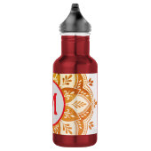 Monogram Initiaal Boho Mandala Waterfles (Rechts)