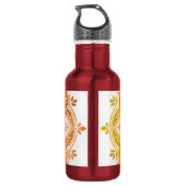 Monogram Initiaal Boho Mandala Waterfles (Achterkant)