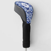 Monogram Initiaal Butterfly Waterverf Blue Golfheadcover (Schuin)