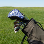 Monogram Initiaal Butterfly Waterverf Blue Golfheadcover (Insitu)