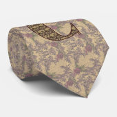 Monogram Initiaal C Elegante Vintage Bloemig  Stropdas (Opgerold)