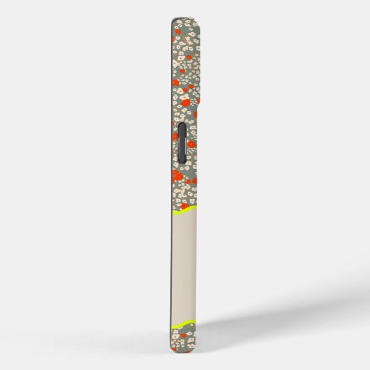 MONOGRAM INITIAAL C GROENE EN RODE KLEINE BLOEMETJ Case-Mate iPhone CASE (Achterkant / Rechts)