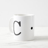 Monogram Initiaal C Klassieke Mok, 11 oz Koffiemok (Voorkant links)