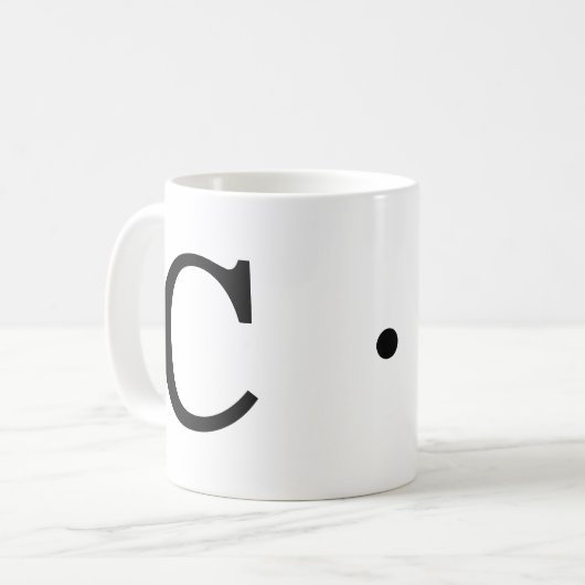 Monogram Initiaal C Klassieke Mok, 11 oz Koffiemok (Voorkant links)