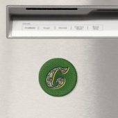 Monogram Initiaal C Madeliefjes Bloemkunst Magneet (Insitu (Vaatwasser))