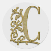 monogram initiaal C sticker (Voorkant)