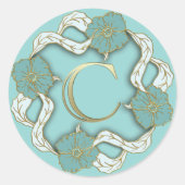 monogram initiaal C sticker (Voorkant)