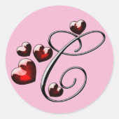 monogram initiaal C sticker (Voorkant)