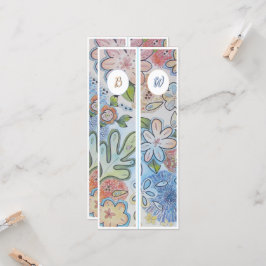 Monogram Initiaal Cheery Floral Twee Bladwijzer