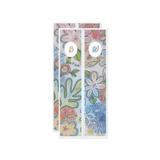 Monogram Initiaal Cheery Floral Twee Bladwijzer